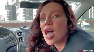 Porn blowjob and cum swallowing in the car. what could be better? Fuck   